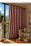 Dark Blackout Powder Pink Blackout Background Curtain Sunlight-Proof Non-Pleated Single Panel Tulle Curtain Rustic