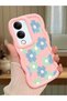 Vivo Y19 Compatible Case Camera Protector Pink Silicone Couple Phone Case Floral Pattern