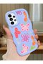 Samsung Galaxy A13 4g Compatible Case Camera Protector Blue Silicone Couple Phone Case Butterfly Pattern
