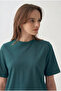 Green-Crew Neck Cotton T-Shirt - 3