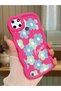 Realme C25Y Compatible Case Camera Protector Red Silicone Couple Phone Case Floral Pattern