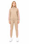 Girl's Cotton Stand Collar Tracksuit Set Beige-26112 - 4