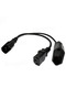 Y Splliter Power Cord IEC320 C14 Plug 3-Prong Male Power Cable Cord AC Power Adapter to C13+ CEE7... - 8