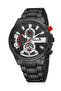 Sporty Case Men's Wristwatch Black Red Color Pl-7092E1X - 3