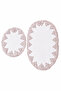 Powder 2-Piece Lace Non-Slip Leather Based Oval Bath Mat Set with Laces, Washable Bath Set Piera - 2