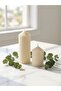 Fragrances Pillar Candles Set of 2, Unscented White Decorative Candles for Home Decor, Table Styling, Candle Holders, Weddings and Events
