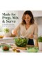 3.8L Mixing Bowl Transparent Glass Bowl for Family Salads, Baking, Food Prep & Serving, Microwave, Oven, Freezer Safe, Made in USA (Fern Green, 4QT / 3.8L) - 2