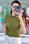 Polo Collar Openwork Knitwear Cardigan 6Y362