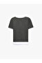Double Fabric Layered Slim Fit Short Sleeve Shirt Detailed T-Shirt - 7