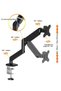 Aluminum Alloy Full Motion Single Monitor Arm, Air Pressure Lifting, Rotatable, Telescopic, Tilting Monitor Desktop Stand, Suitable for 13-32 Inch Screen, Load Bearing 10kg - 2