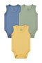 Basic 3-Piece Set with Straps, 1-18 Months Snap Fastener Badi - Blue - 3