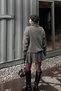 Women's Turtleneck Sweater-Women's Knitwear Top and Bottom Set with Pleated Skirt - 5