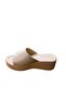 Women's Wedge Heel Flat Model Soft Slippers - 4