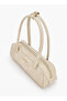 Solid Shoulder Bag with Zip Closure - 5