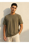 Crew Neck Short Sleeves Textured T-shirt