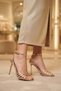 Elit Pm583 K164 Women's Classic Heeled Shoes Gold