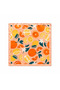 50X50 cm Satin Silky Soft Scarf – Lemon and Orange Patterned Scarf for Neck, Hair, and Bag - 2