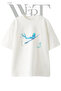 Surfer Girl Design Printed Unisex White Oversize T-Shirt
