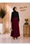 Crinkled Burgundy Crinkle Skirt
