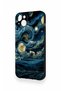 Starry Night Pattern Silicone Case Compatible with iPhone 14 Plus/15 Plus - 3