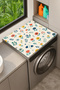 Clothes Dryer Top Organizer Mat Liquid-Proof Cover Spring Meadow