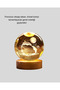 Aconcept Engraved Dolphin Crystal Ball with Warm Light (24448) with Wooden Stand - 4