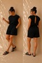 Women's Plus Size Back Cut-Out Waist Elastic Detail Pocketed Short Sleeve Wide Leg Modal Shorts Jumpsuit