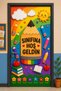 Elastic Door Decoration, Fabric Door Dressing, Welcome to the Classroom, Classroom Door, School Event Door Decoration
