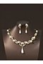 Pearl Necklace and Earrings Jewelry Set