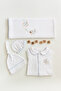 Blue Carrot Rabbit Embroidered 4-Piece Newborn Set, Gift Hospital Discharge Set, 100% Cotton – 0-3 Months - 3