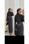 Women's Lined Transparent Knitted Long Dress