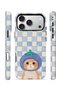 حافظة آيفون 17 برو فوريان ذات الطبقات المزدوجة بتصميم Blueberry Cat Check - 2