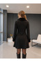 Women's Long Sleeve Zipper Collar Fur Detailed Two Thread Viscose Dress - 7