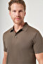 Mink Polo Collar Short Sleeve Relaxed Fit Flexible Non-Frizz Collar Technology T-Shirt 1011260176 - 4