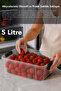 2 Pieces 5Lt Elora Lockable Lid Box - Multi-Purpose Kitchen Organizer Food Storage Container Transparent - 4