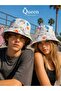 Unisex Colorful Painted Graffiti Pattern Bucket Hat with Lettering Fisherman Hat Summer Sun Protection - 2