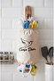 Carpe Diem Embroidered Hangable Light Cream Linen Bag Holder/Shoe Cover Bag Embroidered Organizer Storage Bag 20X40 cm - 2