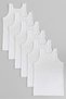 Boy's 6-Pack Cotton White Combed Cotton Thick Strap Undershirts