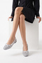 Noysa Women's Knitted Ballerinas - Silver - 7