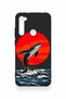 Redmi Note 8 Compatible Red Sun Whale Pattern Silicone Case - 2