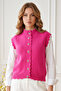 Buttoned Knitwear Vest R4485 Fuchsia - 2