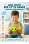 ORBYS Turtle Plush Toy, 19 × 19 × 6 cm Soft Green Sea Turtle Stuffed Animal with Orange Stitched Shell and Blue-Rimmed Eyes, Ocean-Themed Cuddly Toy for Kids, 0+ Months - 2
