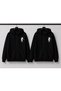 New Season 2026 Kangaroo Pocket Hooded Basketball Silhouette 2-Piece Black-Grey Jacket - 2