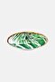 Melamine Leaf Print Plate, Multicolor