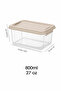 3-Piece Elora Storage Box - 800ml Lockable Lid Jewelry Makeup Organizer Closet Organizer Beige - 5