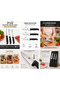 Arizona 3-Piece Kitchen Knife Set 3 mm Stainless Steel Sharp Knife Set 14-12.5-11.5 cm Ergonomic Handle - 3
