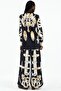 Msn Patterned Shirt and Wide-Legged Pants Set - 3