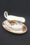 Old Country Roses Vintage Porcelain Sauce Bowl with Plate 430 ml - 3