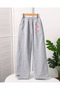 Girls' Wide Leg Sweatpants with Bow Print
