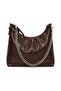 Just Polo Original Women's Loose Soft Leather Chain Accessory 3 Pieces with Strap Options Brown - 2